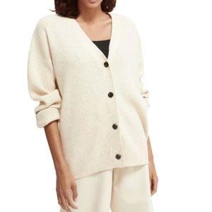 NWOT Scotch & Soda Oversized Off White Button Down Cardigan